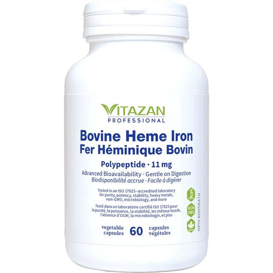 Vitazan    Bovine Heme Iron (Polypeptide · 11 mg) 60 capsules