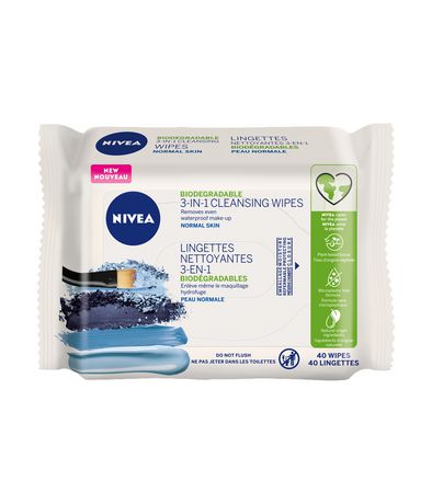 NIVEA BIODEGRADABLE WIPES CLEAN 3IN1 NORMAL SKIN40