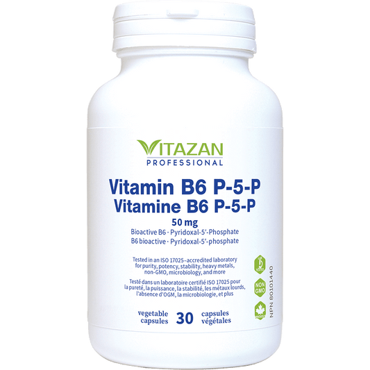 Vitazan    Vitamin B6 P-5-P (50 mg · Pyridoxal-5'-Phosphate) 30 capsules