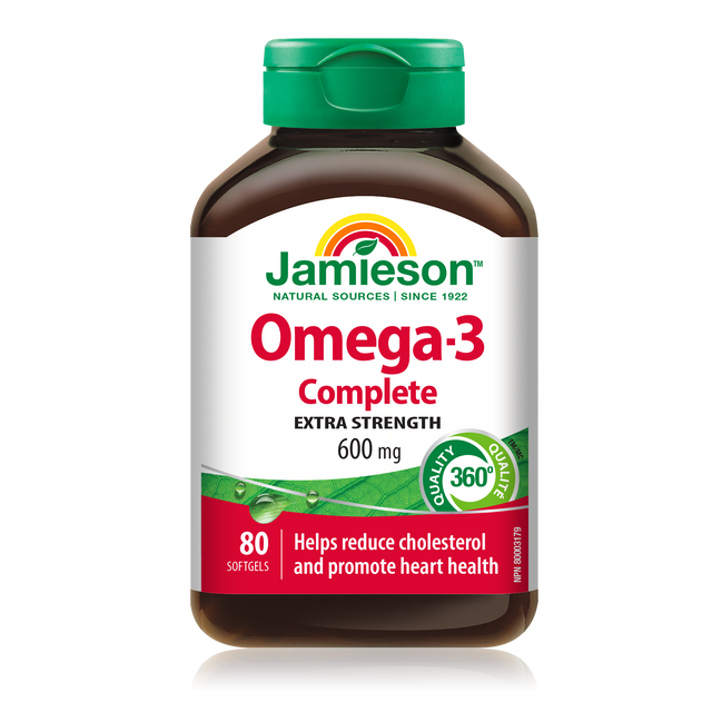Jamieson    JMS Extra Strength Omega-3 600mg 80's    80Softgels