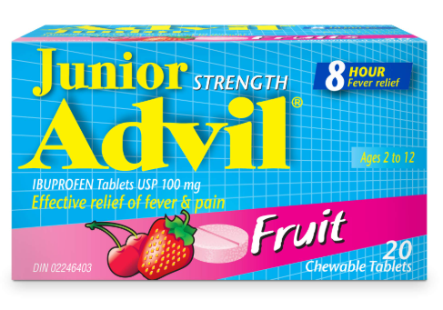 ADVIL JR TB 100MG FRUIT 20