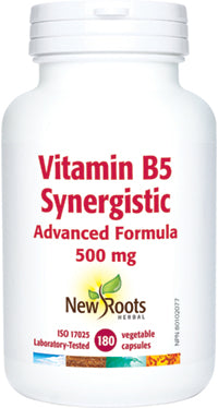 NEW ROOTS    Vitamin B5 Synergistic Advanced Formula · 500 mg    180 capsules