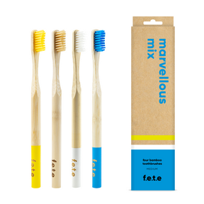 f.e.t.e.   Toothbrush Medium Marvellous Mix 4pk