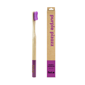 f.e.t.e.   Bamboo Toothbrush Purple Pizazz Med 1ct