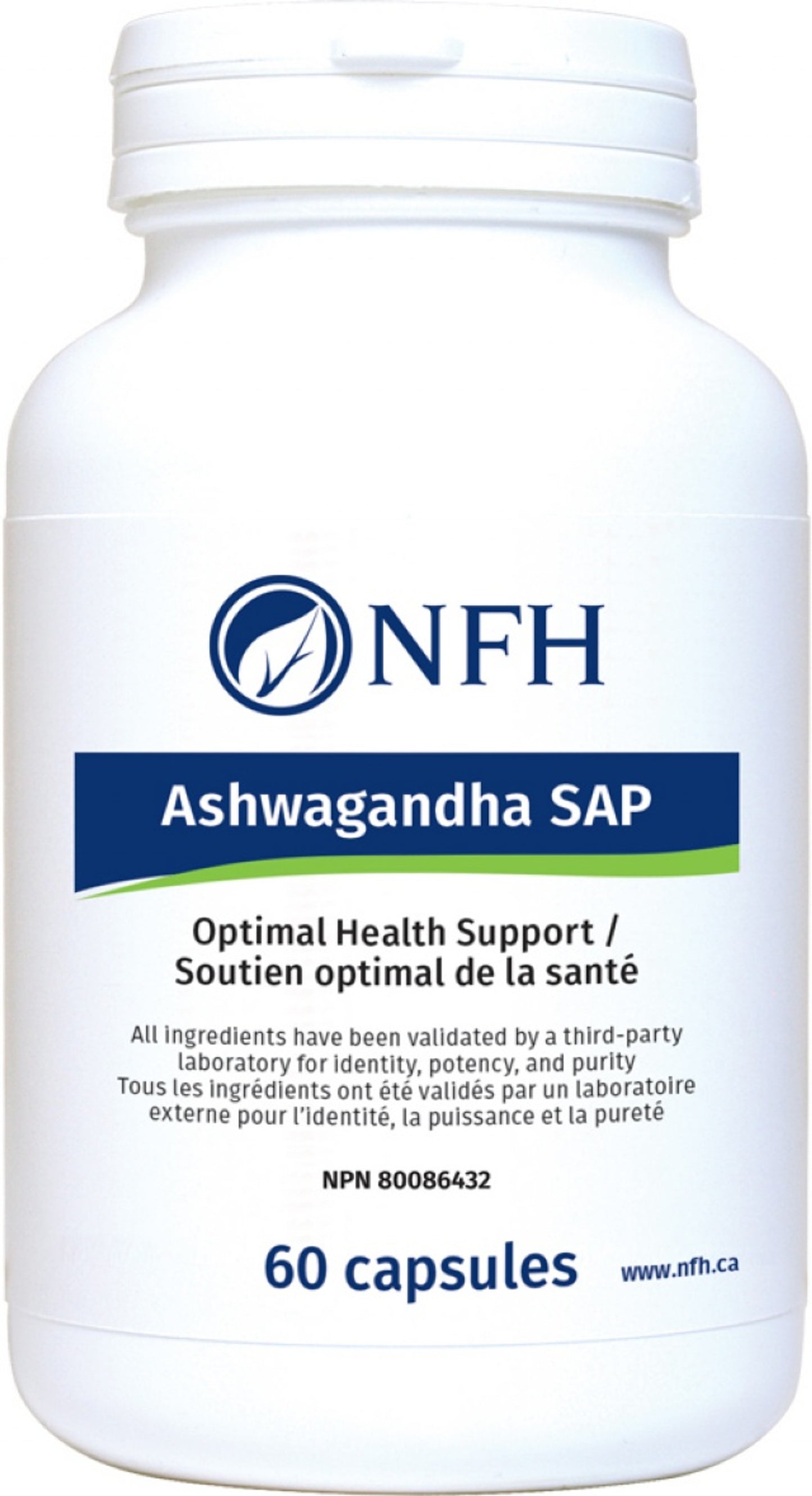 Ashwagandha SAP (500 mg ashwagandha root extract/capsule) 60 capsules -
