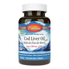 Carlson Laboratories   Super Cod Liver 1000 mg 100sg