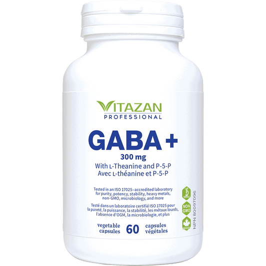 Vitazan    GABA + (300 mg · With l-Theanine and P-5-P) 60 capsules