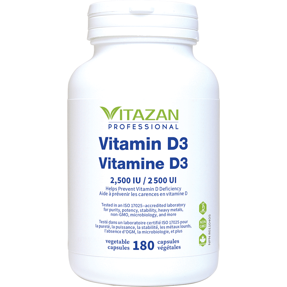 Vitazan    Vitamin D3 (2,500 IU) 180 capsules