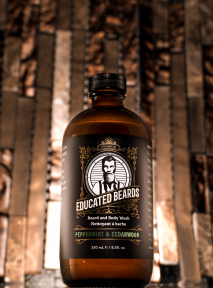 Educated Beards   Beard & Body Wash Peppermint Cedar 250ml