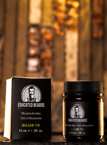 Educated Beards   Moustache Wax Balsam Fir 15ml