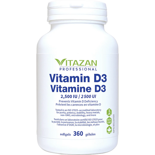 Vitazan    Vitamin D3 (2,500 IU · Prevents Vitamin D Deficiency) 360 softgels