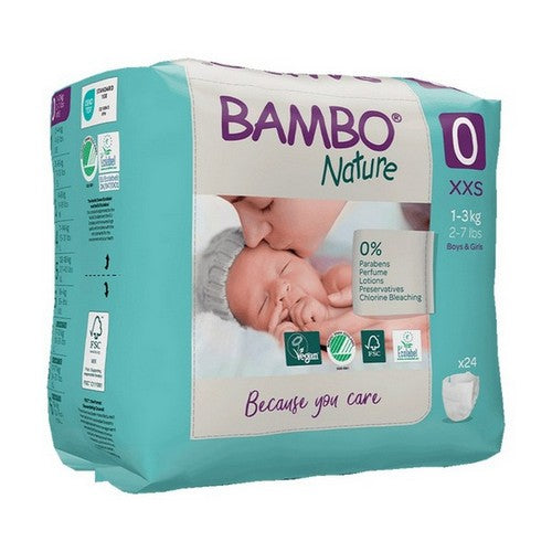 Bambo Nature - Bambo Nature Baby Diapers 24 Count Size 0