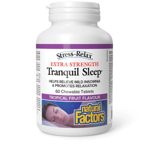 Natural Factors   Tranquil Sleep Extra Strength, Tropical Fruit Flavour, Stress-Relax   60chew