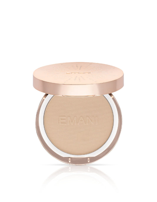 Emani Cosmetics - FLAWLESS MATTE FOUNDATION - Linen (LIGHT) Pressed Powder Compact