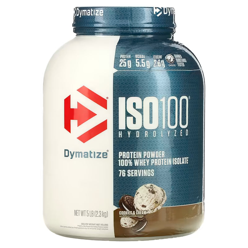 Dymatize    Dymatize ISO100    Flavour: Cookies & Cream 
Container Size: 5 lbs    Each