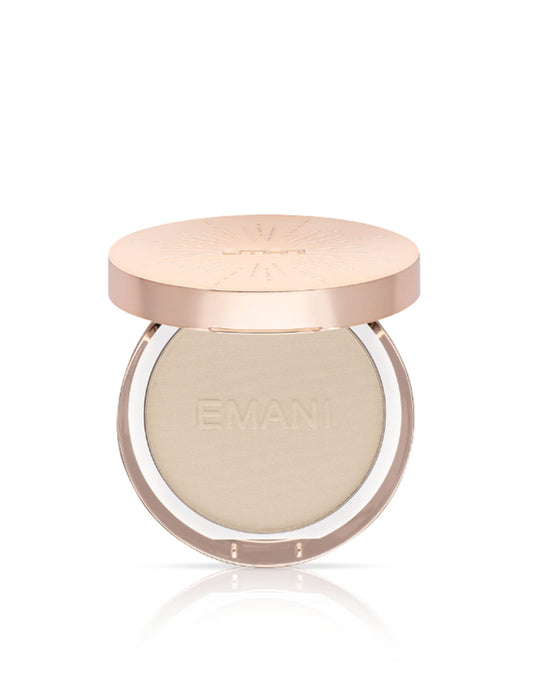 Emani Cosmetics - FLAWLESS MATTE FOUNDATION - Ginger (LIGHT-MEDIUM) Pressed Powder Compact
