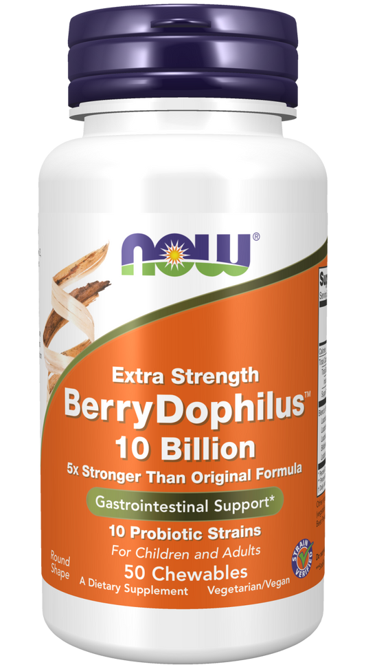 NOW    BerryDophilus Ext Strength 10 Billion 50chew (RR) (DF)