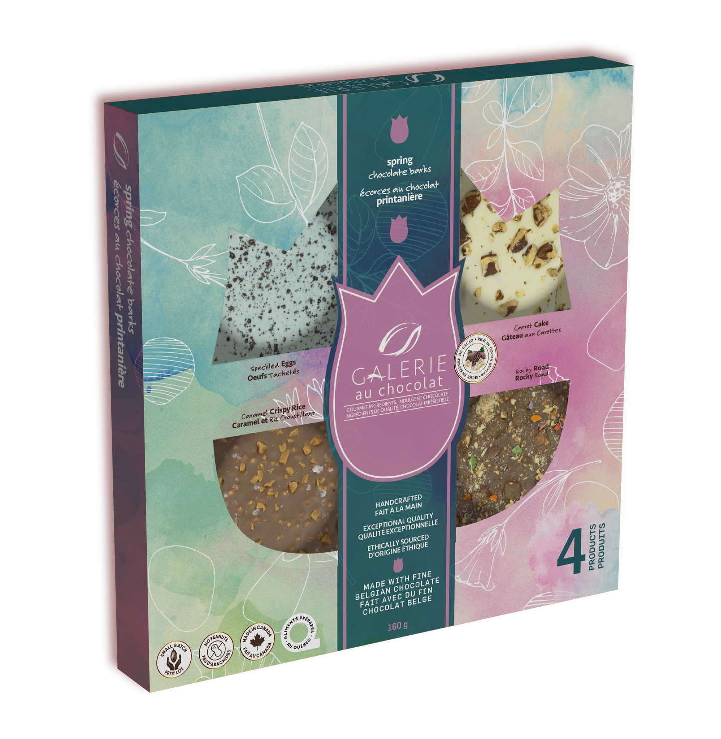 Galerie au Chocolat   East-Art 4 Choc Bark Box 6 x 160g