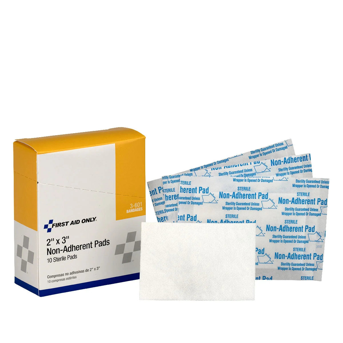 PADS "NON ADHERANT" STERILE 2"X3" 10/BOX