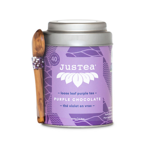 JUSTEA -  Purple Chocolate,   Purple Tea, Loose Leaf   (tin)    100g