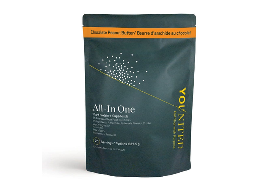 YOUNITED - All in One Organic Plant Protein+ Superfood - 825g - Crunchy Peanut Butter Cup