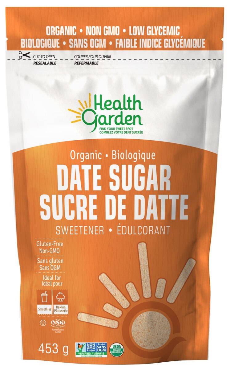 Health Garden - NEW BRAND!   ORGANIC Date Sugar   453g/ 1 lbs
