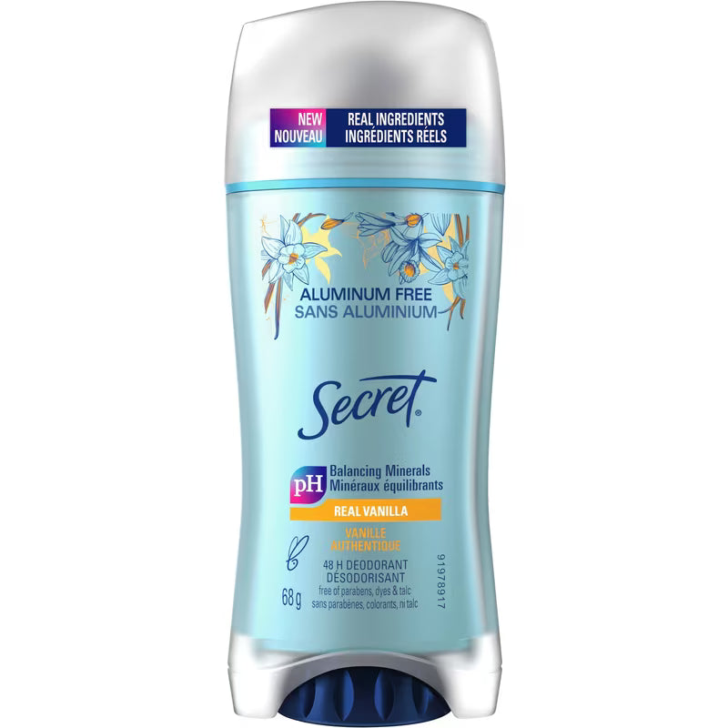 SECRET DEODORANT ALUMINIUM FREE VANILLA 68G