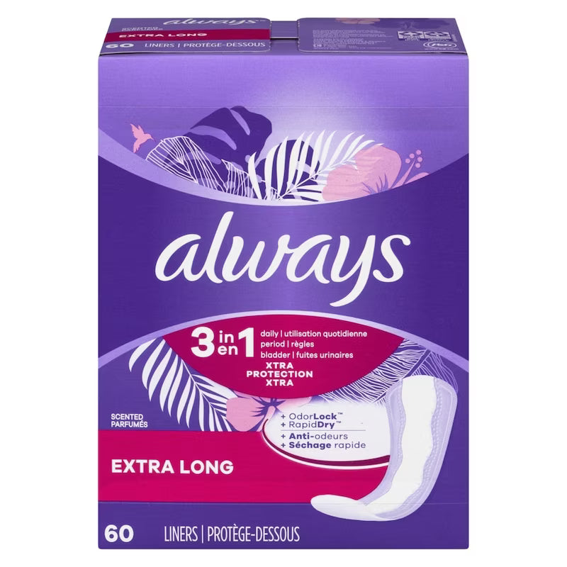 ALWAYS PANTY LINER EXTRA LONG 60