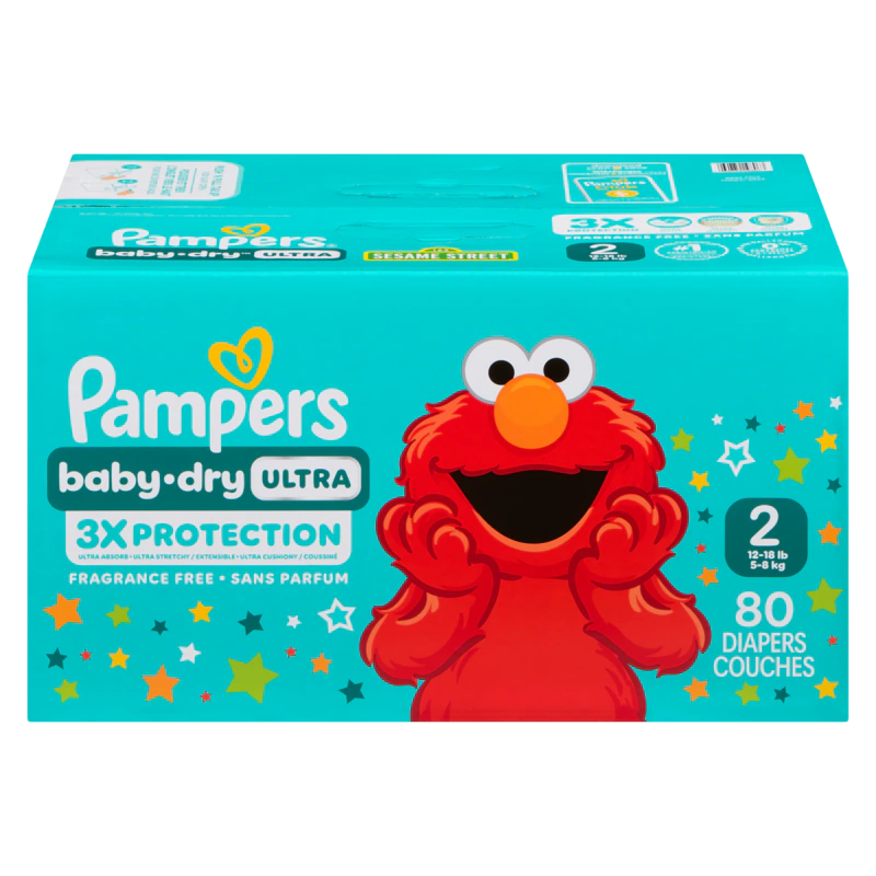 PAMPERS BABY DRY MEGA DIAPERS SIZE-2 80