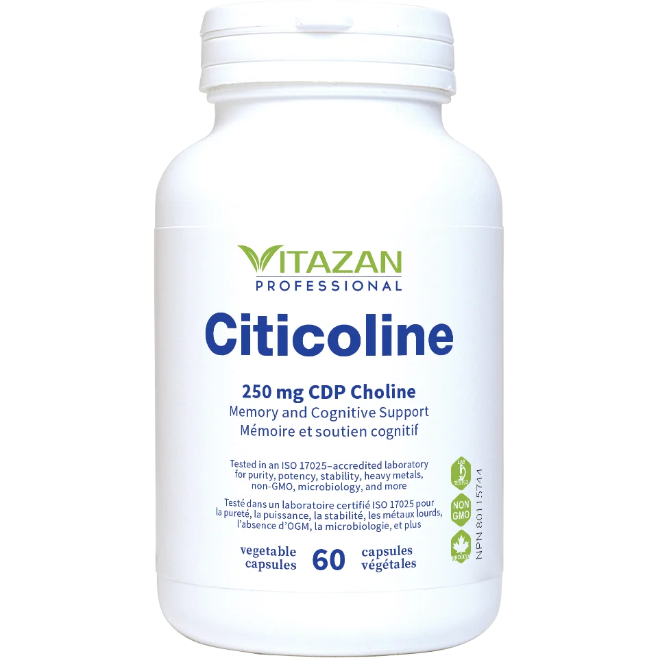 Vitazan    Citicoline (250 mg · CDP Choline · Memory and Cognitive Support) 60 capsules