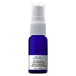 Divine Essence   Blue Glass Bottle 15ml + Spray 15ml