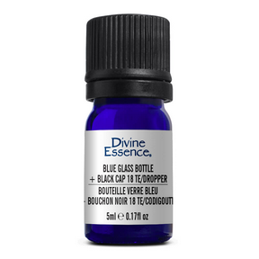 Divine Essence   Bl. Glass Bottle 5ml + Black Cap 5ml