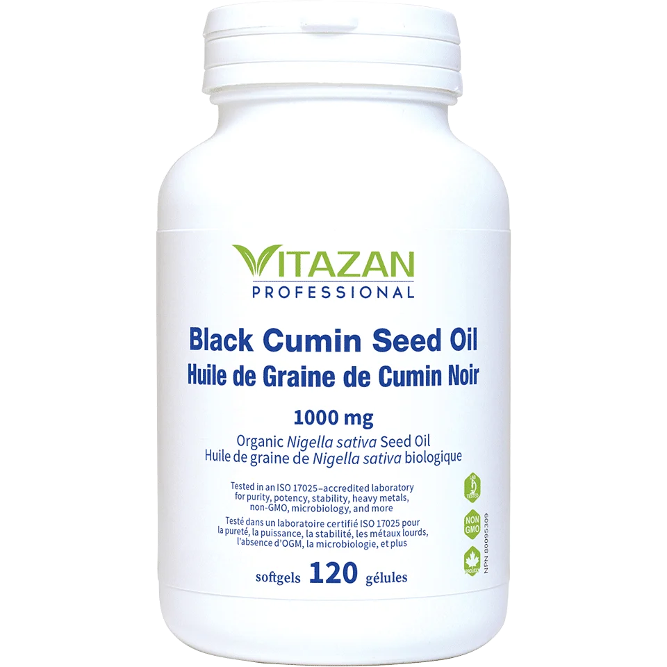 Vitazan    Black Cumin Seed Oil (1,000 mg · Organic Nigella sativa Seed Oil) 120 softgels