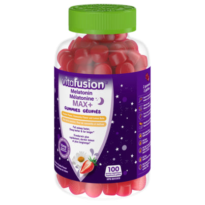 VITAFUSION MELATONIN MAX+ GUMMIES 100 GUMMY