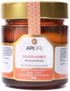 Apilife   API Health Blackseed Honey Ginger and Black Seed Honey 250 g