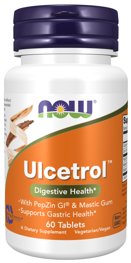 NOW    Ulcetrol w/Zinc L-Carnosine, Mastic Gum 60tab