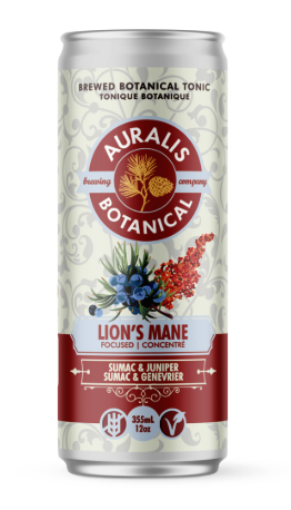 Auralis Botanical   Lion's Mane (Focus) Sumac & Juniper 4 x 355ml