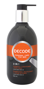 Decode   3 in 1 Shampoo, Wash & Conditioner 500ml