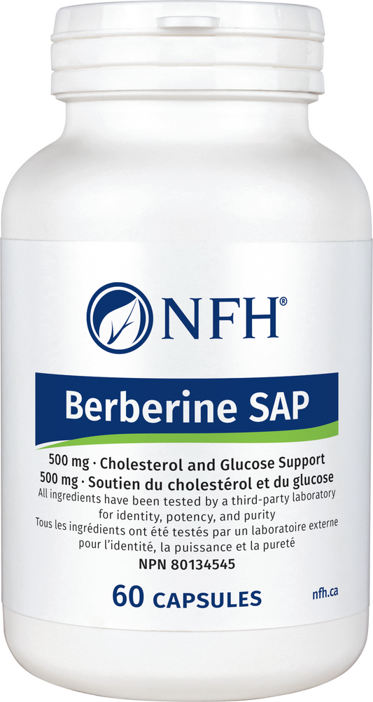NFH Berberine SAP 500 mg (Cholesterol and Glucose Support) 60 capsules