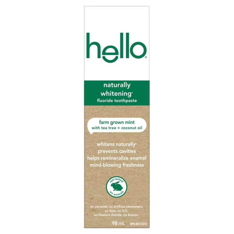 TOOTHPASTE HELLO FLUORIDE WHITENING NATURALLY 98ML