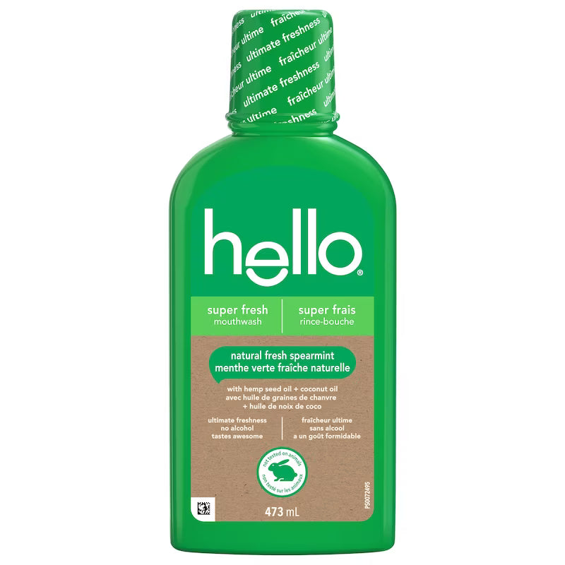 HELLO MOUTHWASH SUPER FRESH FLUORIDE FREE 473ML MOUTHWASH