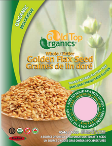 GOLD TOP -  Flax Seed, Golden, Whole, Organic    454g