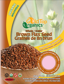 GOLD TOP -   Flax Seed, Brown, Whole, Organic    454g