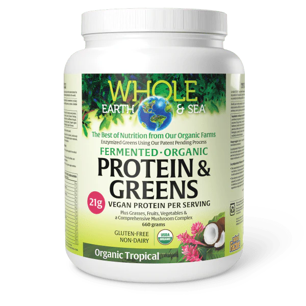 Natural Factors   Fermented Organic Protein & Greens, Organic Tropical   660 gpwd
