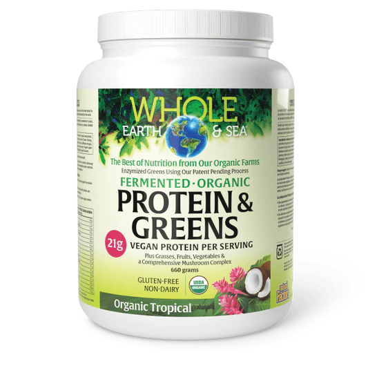Natural Factors   Fermented Organic Protein & Greens, Organic Tropical   660 gpwd