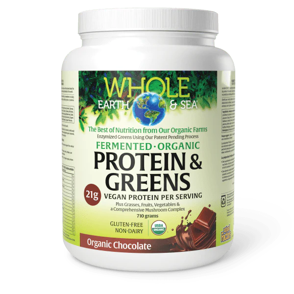 Natural Factors   Fermented Organic Protein & Greens, Organic Chocolate   710 gpwd