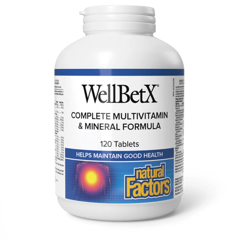 Natural Factors - WellBetX® Complete Diabetic Multivitamin & Mineral Formula - 120 tabs