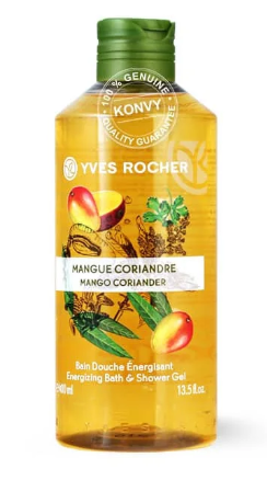 YVES ROCHER     MANGO CORIANDER   ENERGIZING BATH & SHOWER GEL    400ML