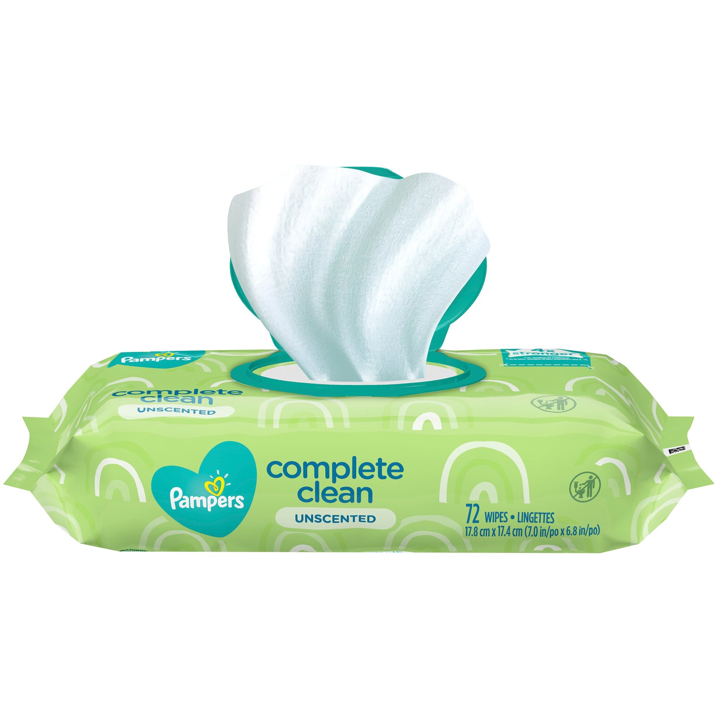 PAMPERS COMPLETE CLEAN WIPES UNSCENTED 72