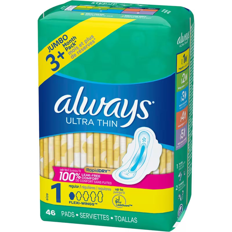 ALWAYS ULTRA THIN SIZE-1 REG 46 pack of 6